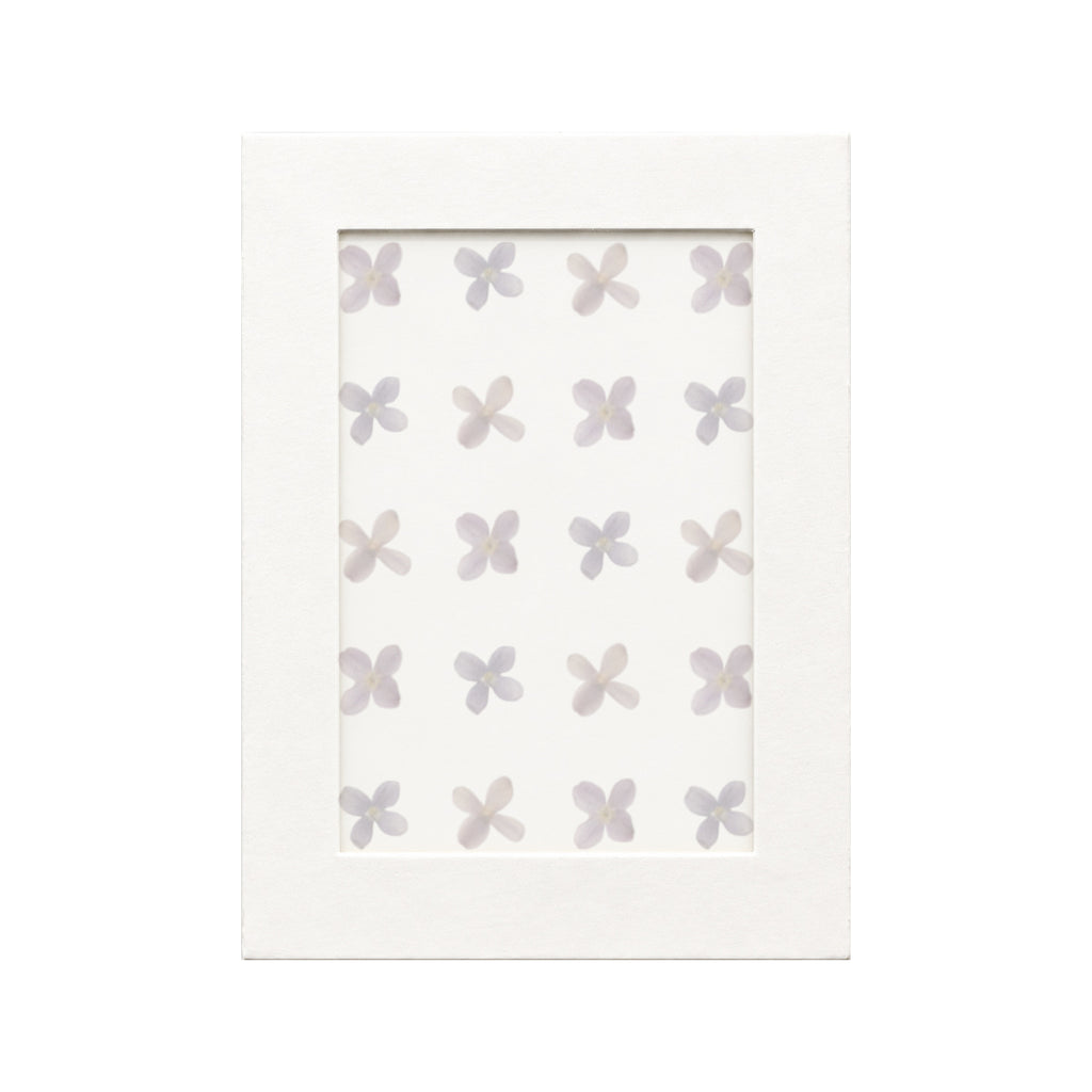 20 pressed Lilac pieces in their natural botanical colors beneath translucent tracing paper